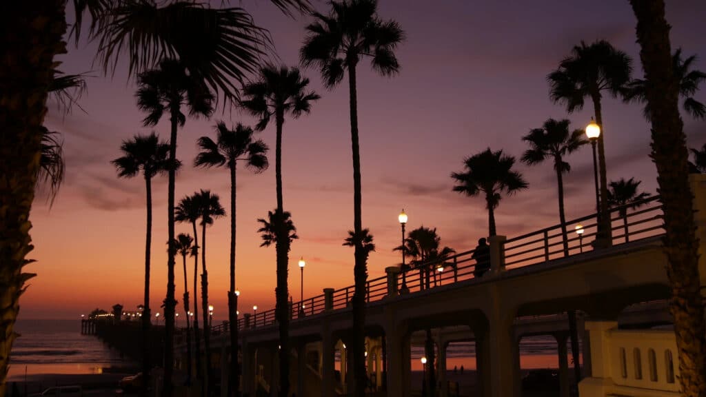 Irvine California skyline at sunset near structured substance abuse treatment and care