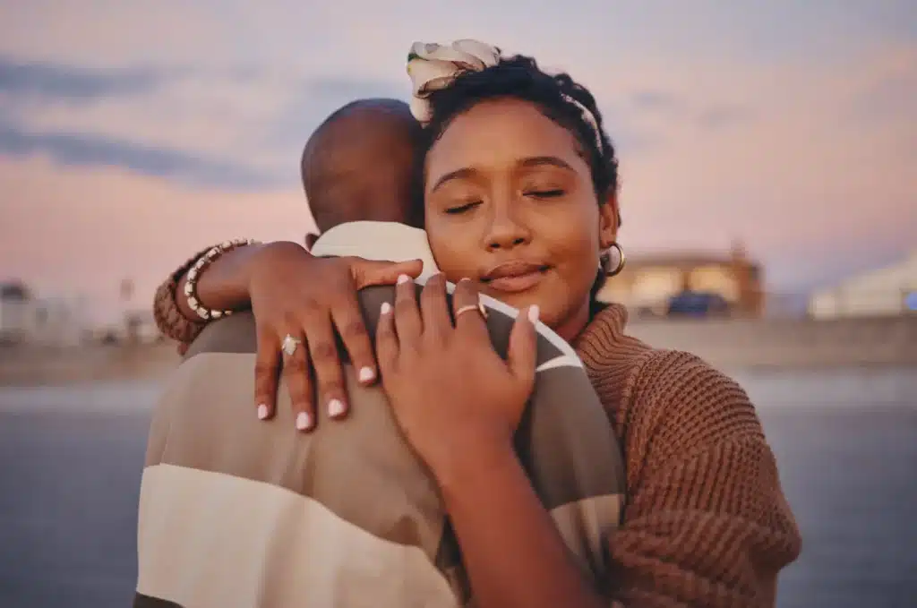 A girl and her loved one celebrating sobriety after rehab at california horizon